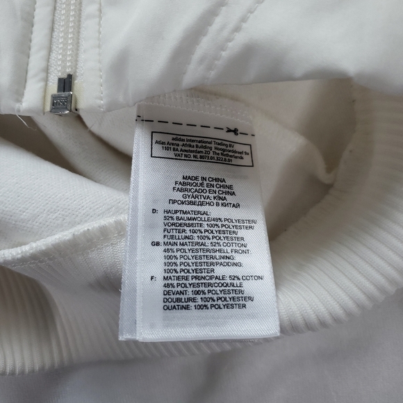 Adidas Superstar 50th Anniversary White With Gold Stripes Zip Up Jacket - Picture 15 of 15